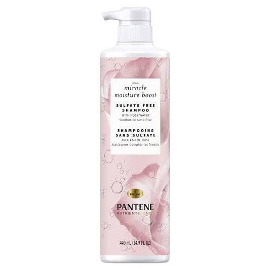 PANTENE MIRACLE MOISTURE BOOST SHAMPOO WITH ROSE WATER, SULFATE-FREE 440ML