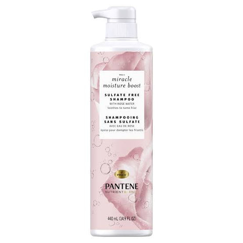PANTENE MIRACLE MOISTURE BOOST SHAMPOO WITH ROSE WATER, SULFATE-FREE 440ML