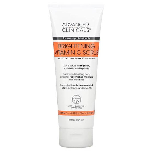 Advanced Clinicals Brightening Vitamin C Scrub, 8 fl oz (237 ml)