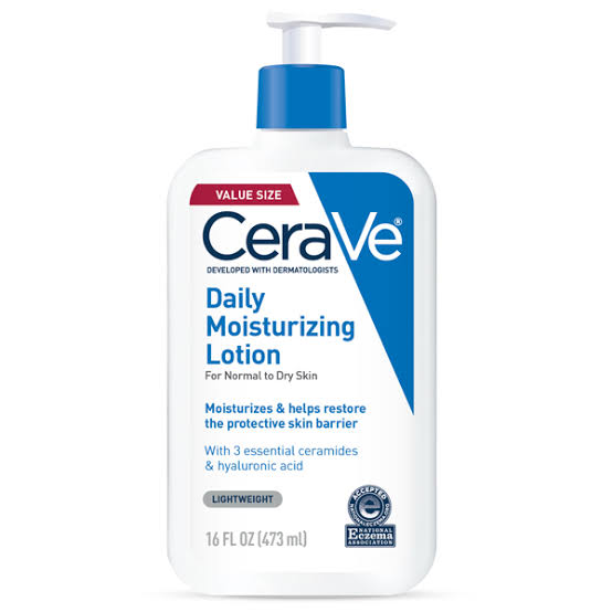 CeraVe Daily Moisturizing Lotion
FOR NORMAL TO DRY SKIN 473ml (oil free with hyaluronic acid) lightweight