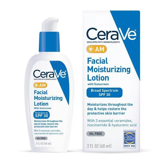 Cerave am oil free facial moisturizing lotion spf 30 (60ml)