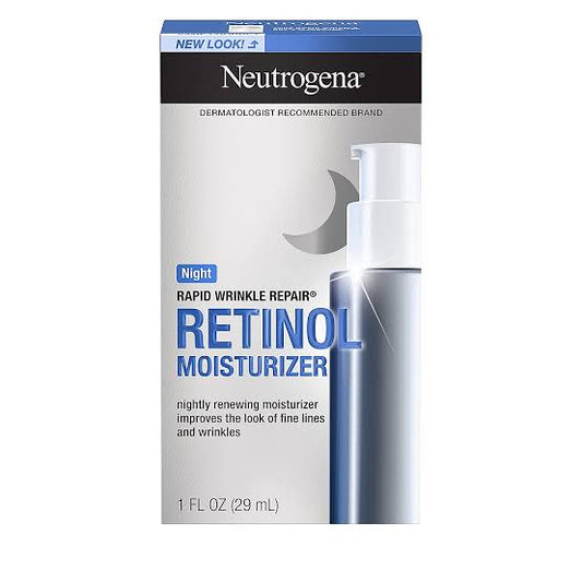NEUTROGENA Rapid Wrinkle Repair Night Face Moisturizer with Retinol, Hyaluronic Acid

29ML