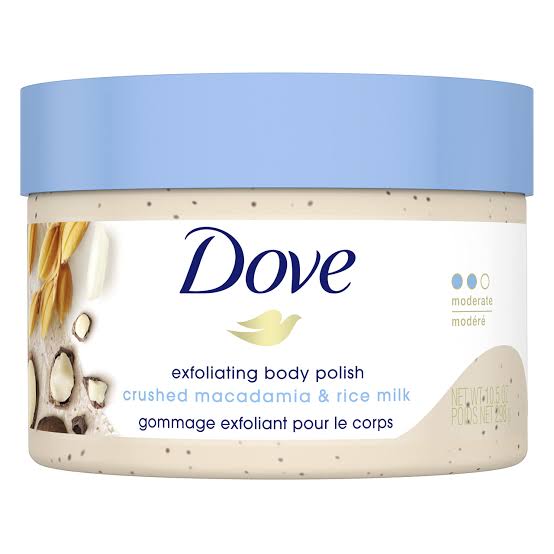 Dove Crushed Macadamia & Rice Milk Moderate Exfoliating Body Polish 298gm