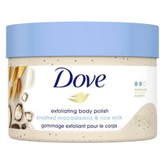 Dove Crushed Macadamia & Rice Milk Moderate Exfoliating Body Polish 298gm