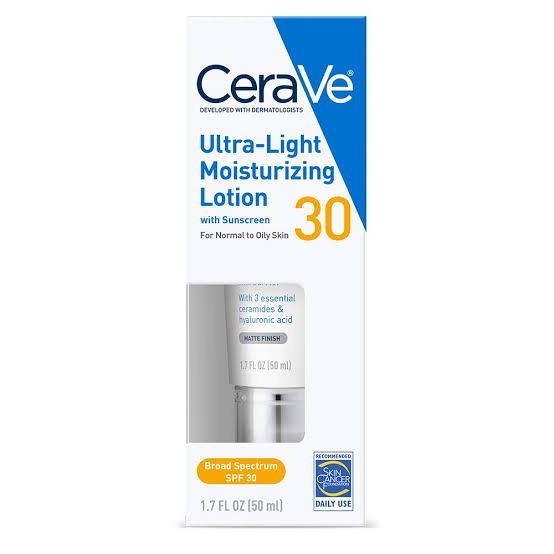 Cerave Ultra Light Moisturizising Lotion Spf 30 for normal to oily skin 50ml