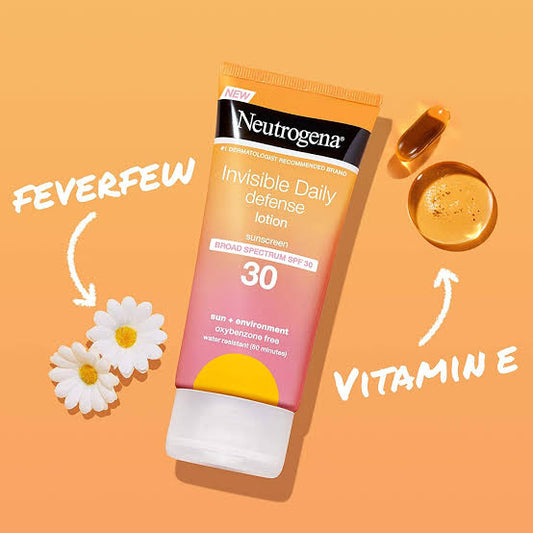 Neutrogena Invisible Daily Defense Sunscreen Lotion SPF 30(Expiry 08/24)
