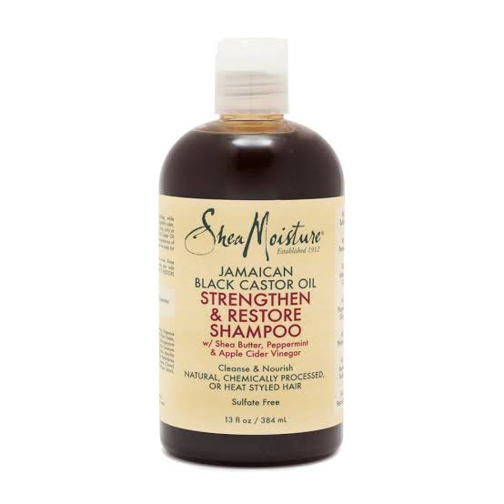 SHEA MOISTURE
JAMAICAN BLACK CASTOR OIL STRENGTHEN & RESTORE SHAMPOO