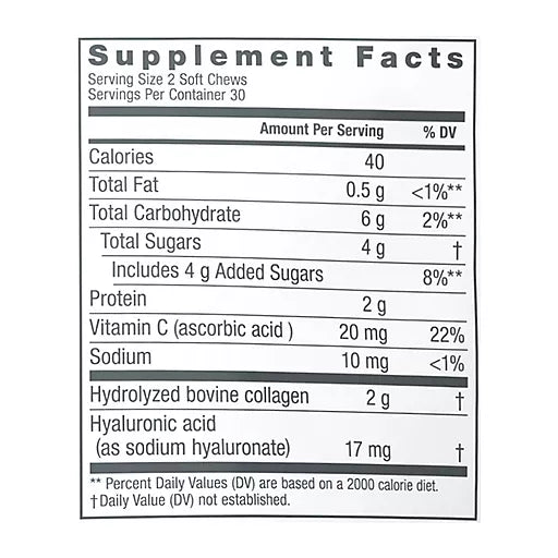 Neocell Collagen, Beauty Soft Chews, Fruit Punch Flavor 60 Soft Chews